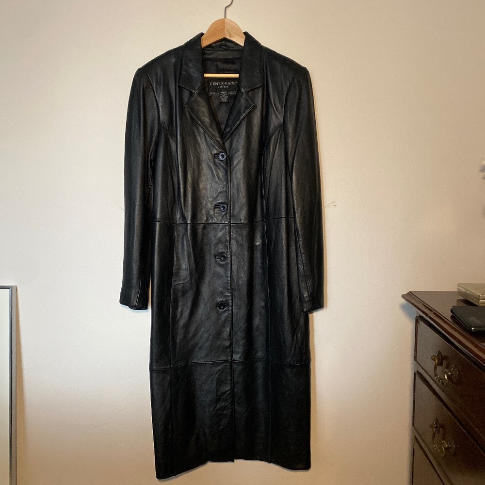 CENTIGRADE Leather Trenchcoat